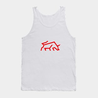 geometric bull simple Tank Top